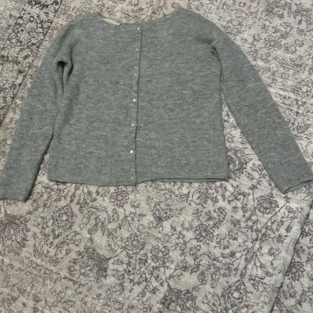 Sezane GASPARD CARDIGAN in MOTTLED GREY